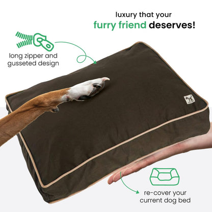 Molly Mutt Medium to Large Dog Bed Cover - Landslide Print - Measures 27”x36”x5’’ - 100% Cotton - Durable - Breathable - Sustainable - Machine Washable Dog Bed Cover