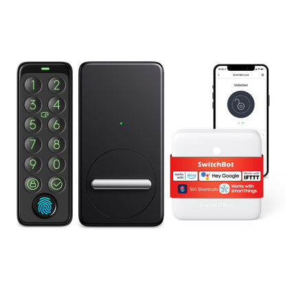SwitchBot Smart Lock WiFi, Keyless Entry Door Lock, Smart Door Lock Front Door, Electronic Smart Deadbolt, Fits Your Existing Deadbolt in Minutes,Great for Airbnbs, Vacation Rentals and More