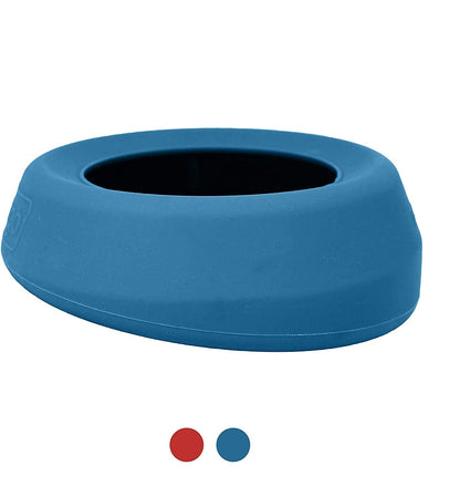 Kurgo Splash Free Wander Water Bowl, Dog Travel Bowl, Prevents Spilling, Holds 710ml, Coastal Blue