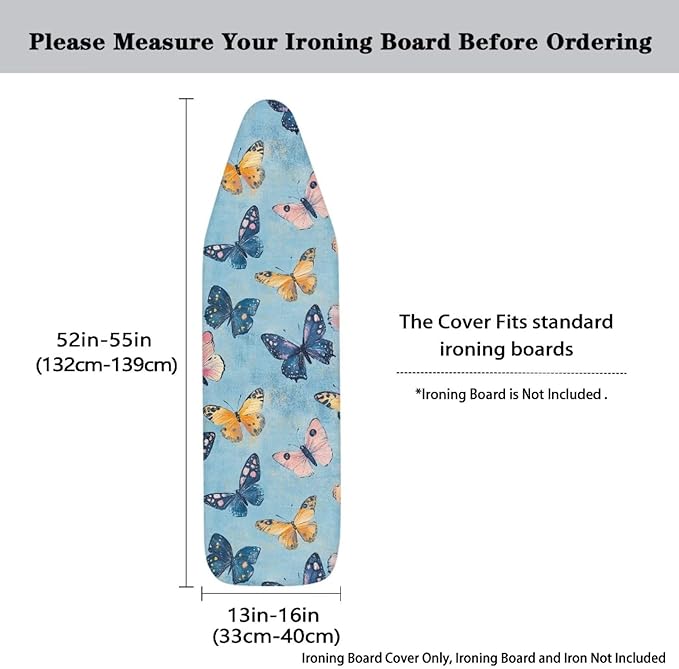Butterfly Ironing Board Cover Iron Pad Replacement Cover Non-Slip Thick Padding