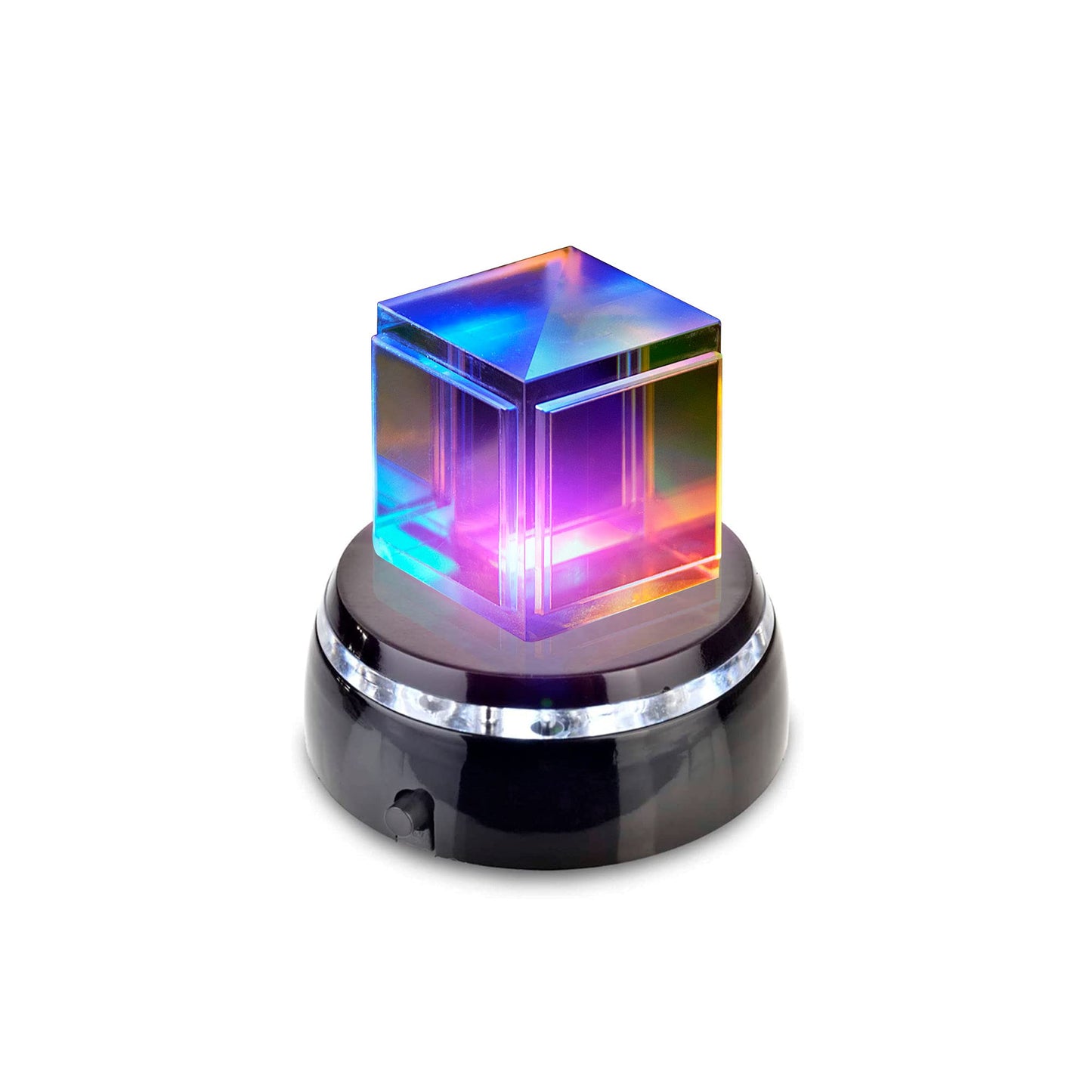 ASENTE 4 LED Display Base - Light Base for Glass Art - Lighted Glass Display and LED Base Light for Crystals, Figurines, and More - Lighted Display Stand w/ White Lights