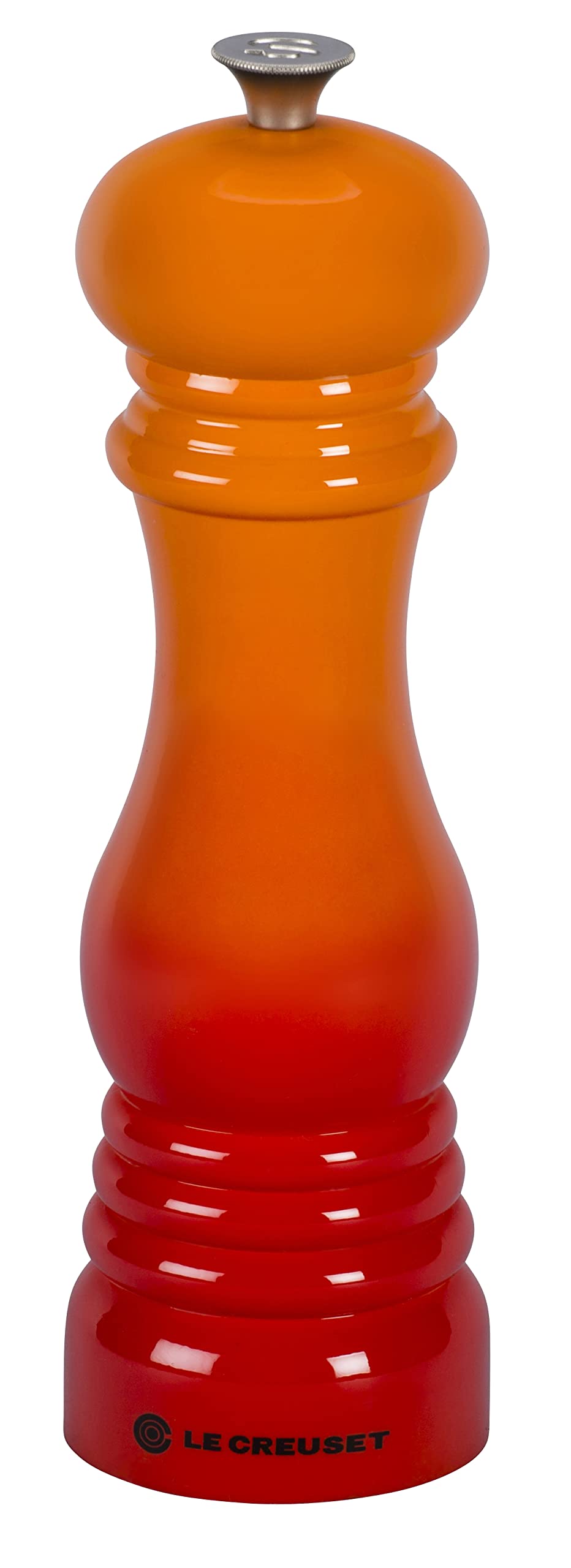 Le Creuset Classic Adjustable Salt Mill Grinder, Chip-resistant ABS Plastic, Anti-Corrosion, 40g, Volcanic, 96002000090000, Cerise