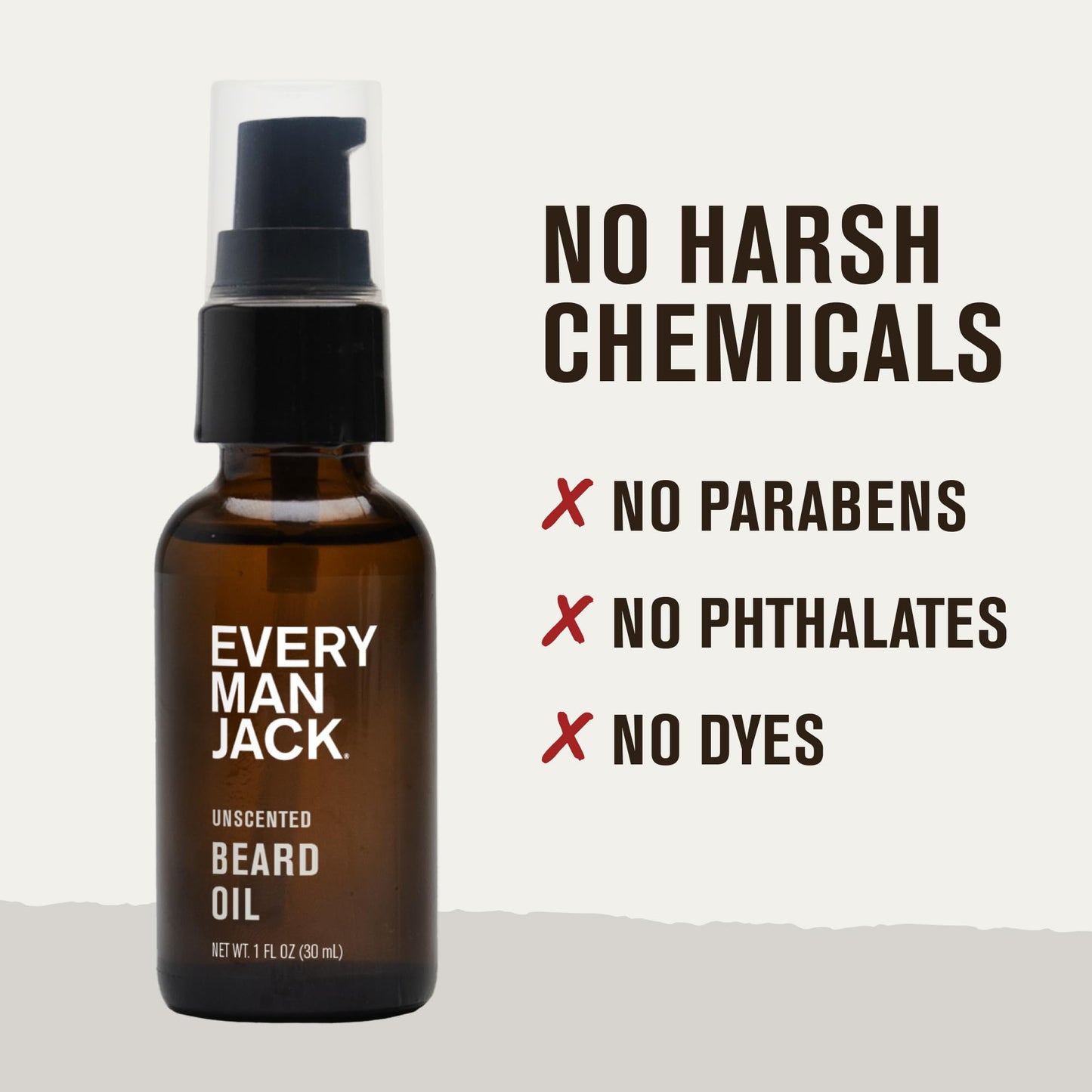 Every Man Jack Men's Beard Oil - Aged Bourbon Fragrance - Deeply Moisturizes and Softens Your Beard and Adds a Natural Shine - Naturally Derived with Shea Butter and Argan Oil - 1 fl oz