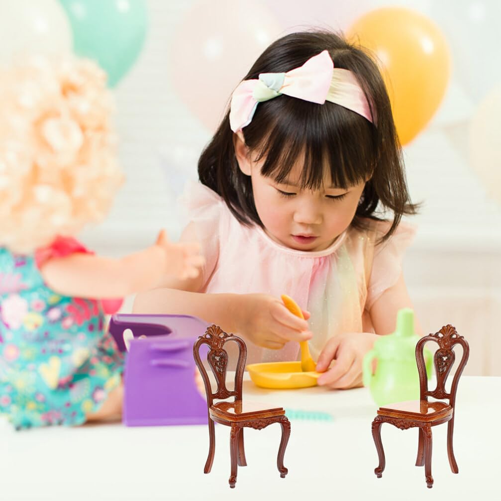 Wooden Dollhouse Chairs Miniature Dollhouse Furniture