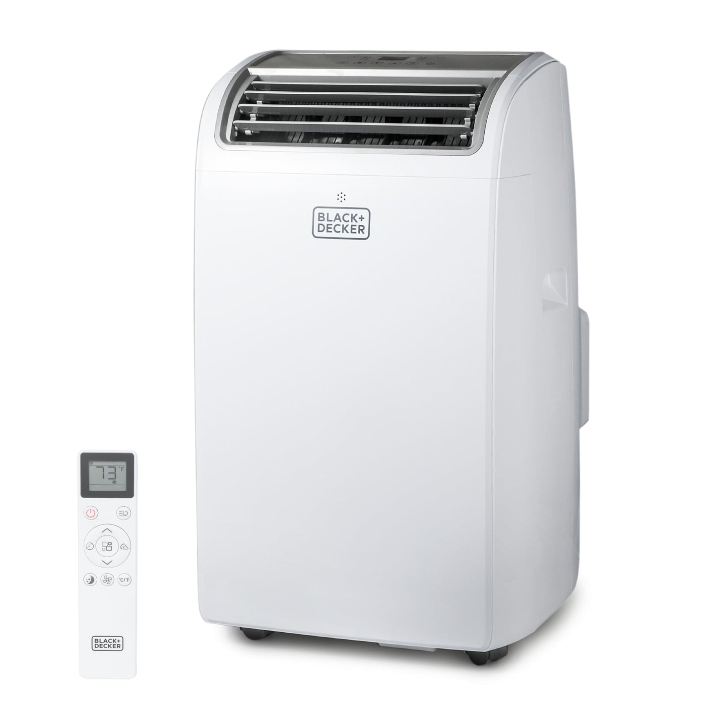 BLACK+DECKER Portable Air Conditioner with Heat, 14,000 BTU with 12,000 BTU Heating for Rooms Up To 700 Sq. Ft., Portable AC with Follow Me Remote Control, BPT10HWTB, White