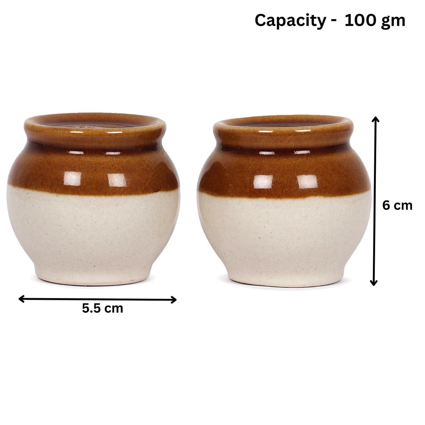 Ceramic Salt and Pepper Shaker and Dispenser with Perfect Holes, Suitable for Home, Cafe, Dining Table, Kitchen Set of 2,Matka design