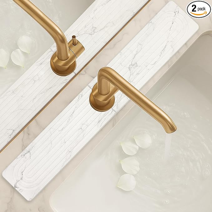 Drying Stone Faucet Mat for Kitchen Sink Trays Diatomite Quick Dry Around