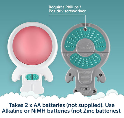 Zed by Rockit Vibration Baby Sleep Aid with Calming Red Night Light - for Baby Cots Cribs & Moses Baskets - 6 Soothing Vibration Settings