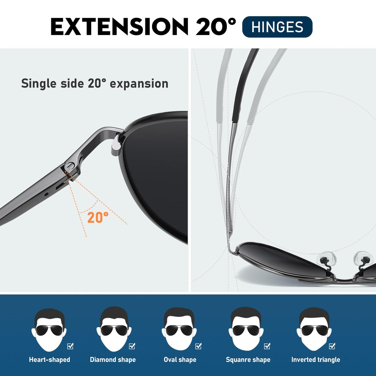 phikttu Sunglasses Men Polarized Aviator Sunglasses for Men Women Fishing Driving Sun glasses Metal Frame UV400 Protection