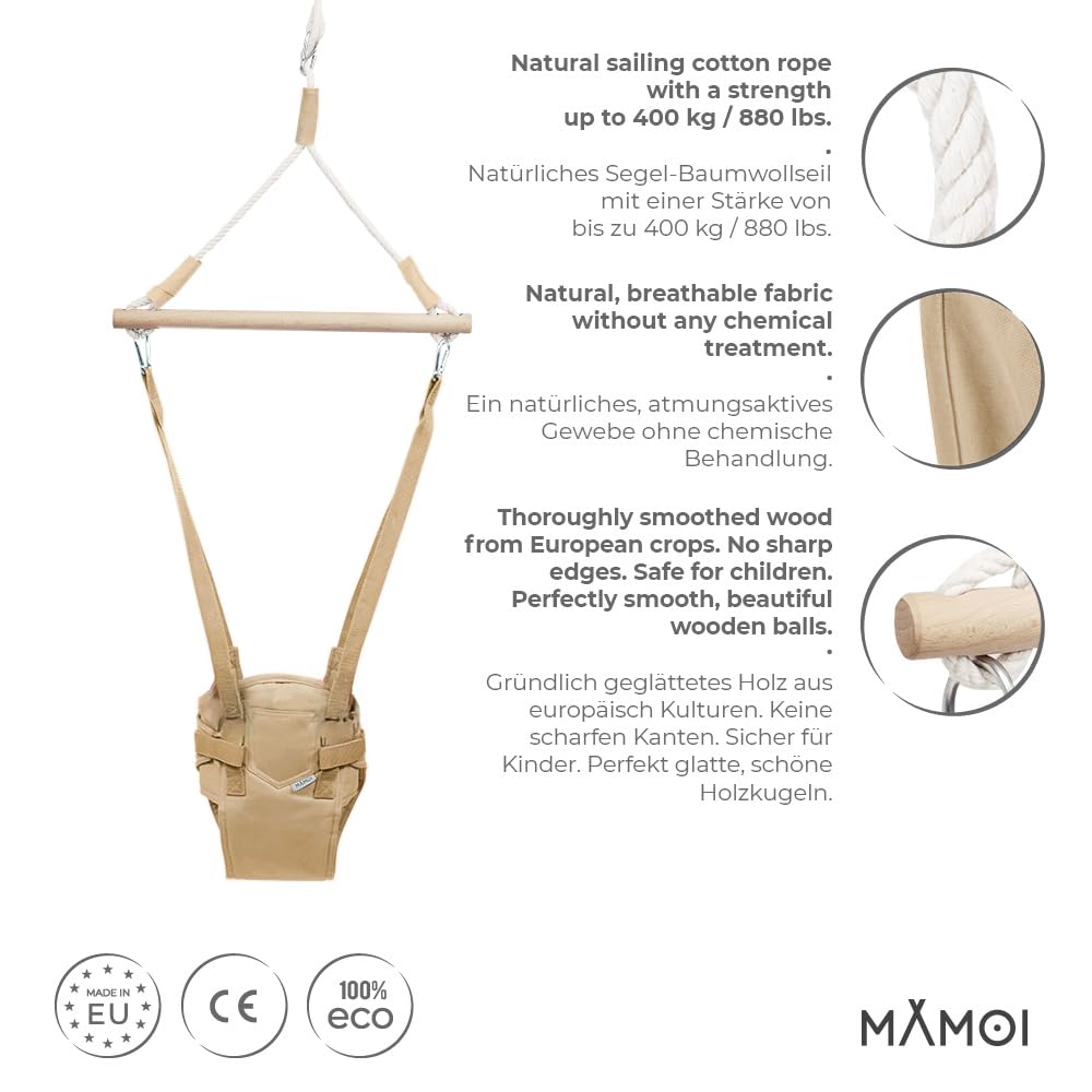 MAMOI® Baby bouncer, Swing seat, Indoor rocking bouncy chair, Toddler jolly jumper rocker, Door frame swings, jumpers and bouncers for babies from 6 months