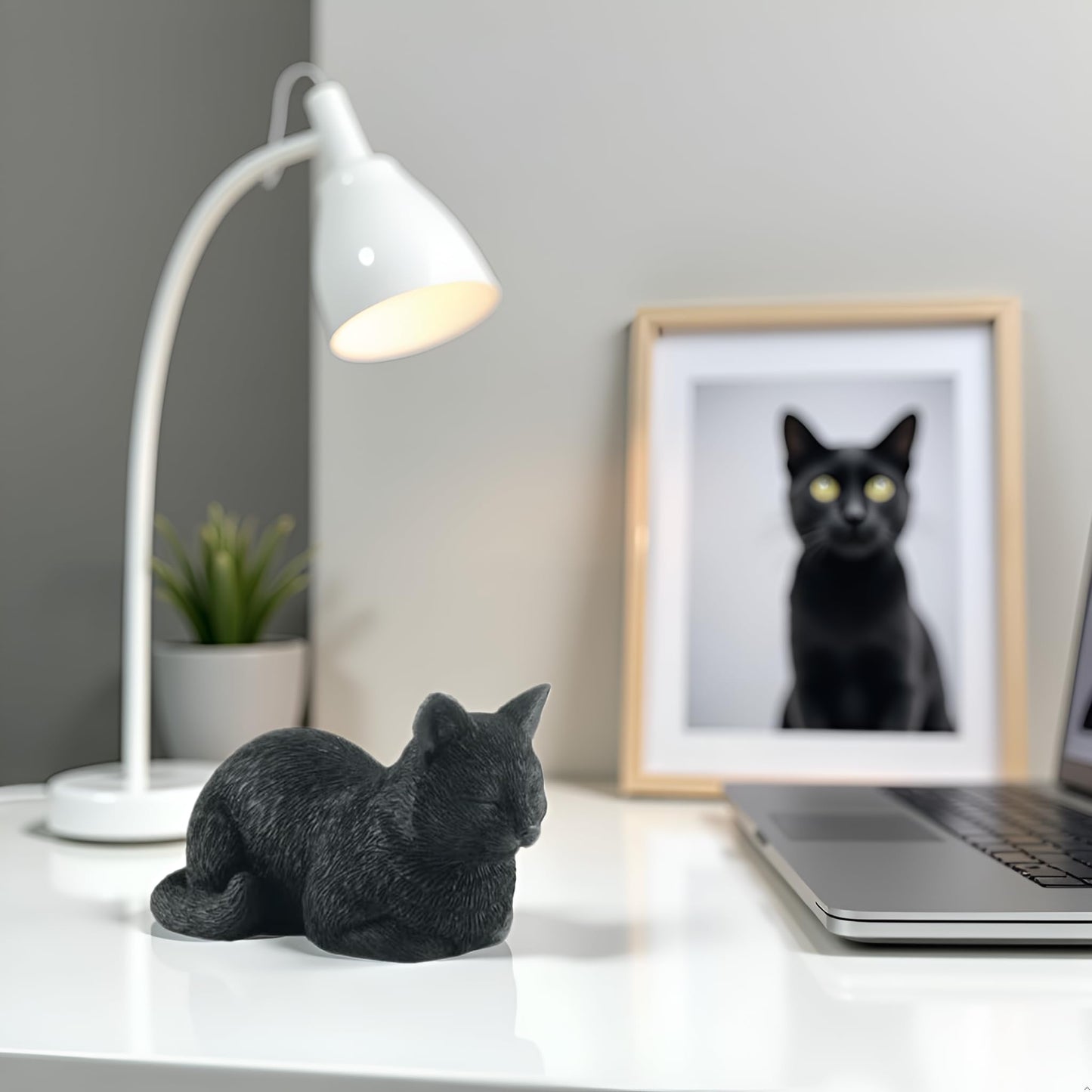 JFSM INC. 3.5" Black Cat Sleeping Figurine - Gifts for Cat Lovers, Holiday Stocking Stuffer, Cat Lover Gifts, Cat Decor for Cat Lovers, Pet Bereavement and Home Office Decor