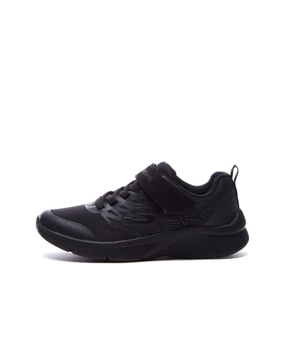 Skechers Boy's Microspec Texlor Sneaker, Black Textile Trim, 3 UK