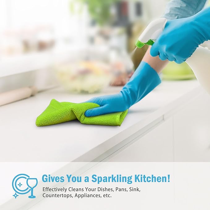 AIDEA Microfiber Cleaning Cloth-100PK, Soft Microfiber Towels