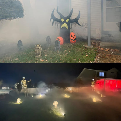 Fog Machine, Automatic Smoke Machine with Wireless Remote Control, Portable Capacity Stage Smoke Machine Fog for Parties, Halloween Wedding, 3 Modes Continuous Spray