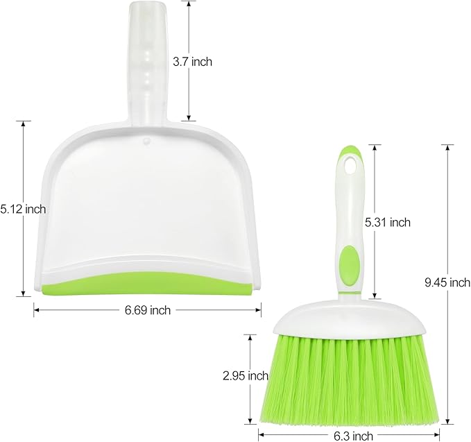 NACENA Small Dust Pan and Brush Set, Mini Broom and Dustpan Set Small Hand