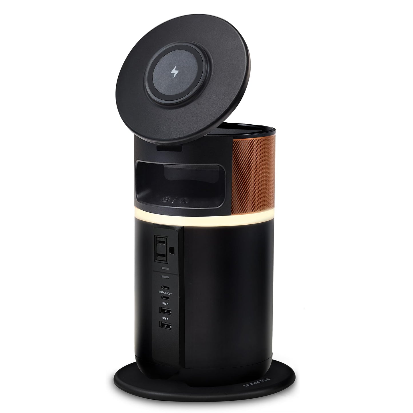Duracell M150 Portable Charging Hub – 150W Charger for Laptops & Tablets, Wireless Charging for Cell Phones & Earbuds – Light & Compact Power Bank Station w/ USB-C & USB-A Ports, Charging Dock