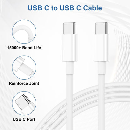 2 PACK 25W Samsung Phone Fast Charger USB C Plug and Cable USBC to Type C 1M for Samsung Galaxy Charging S24/S23 Ultra/S22/S21/S20 FE/A54/A53/A55/A52s/A34/A33/A35/A32/A14/A15/A13/A12/A16/A20E