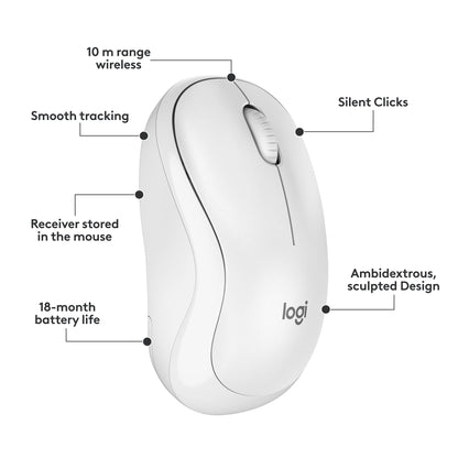 Logitech MK295 Wireless Mouse & Keyboard Combo with SilentTouch Technology, Full Numpad, Advanced Optical Tracking, Lag-Free Wireless, 90% Less Noise - Graphite