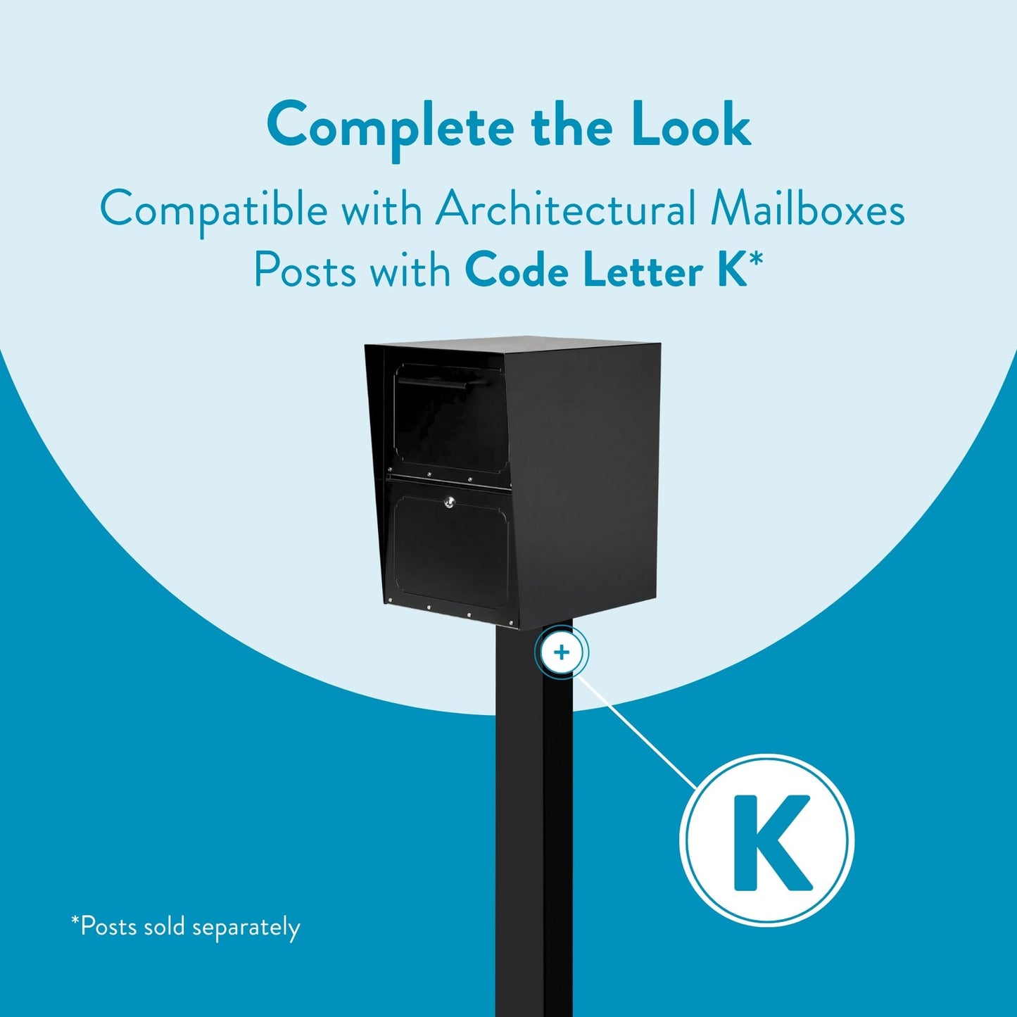Architectural Mailboxes Oasis® Drop Box Secure, Locking Heavy Duty, Steel Metal Package Box for Outside, Black XL Extra Large with Magnetic Waterproof Door