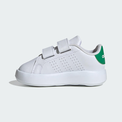 adidas Unisex Baby Advantage Shoes Kids, Cloud White/Cloud White/Green, 5.5 UK Child