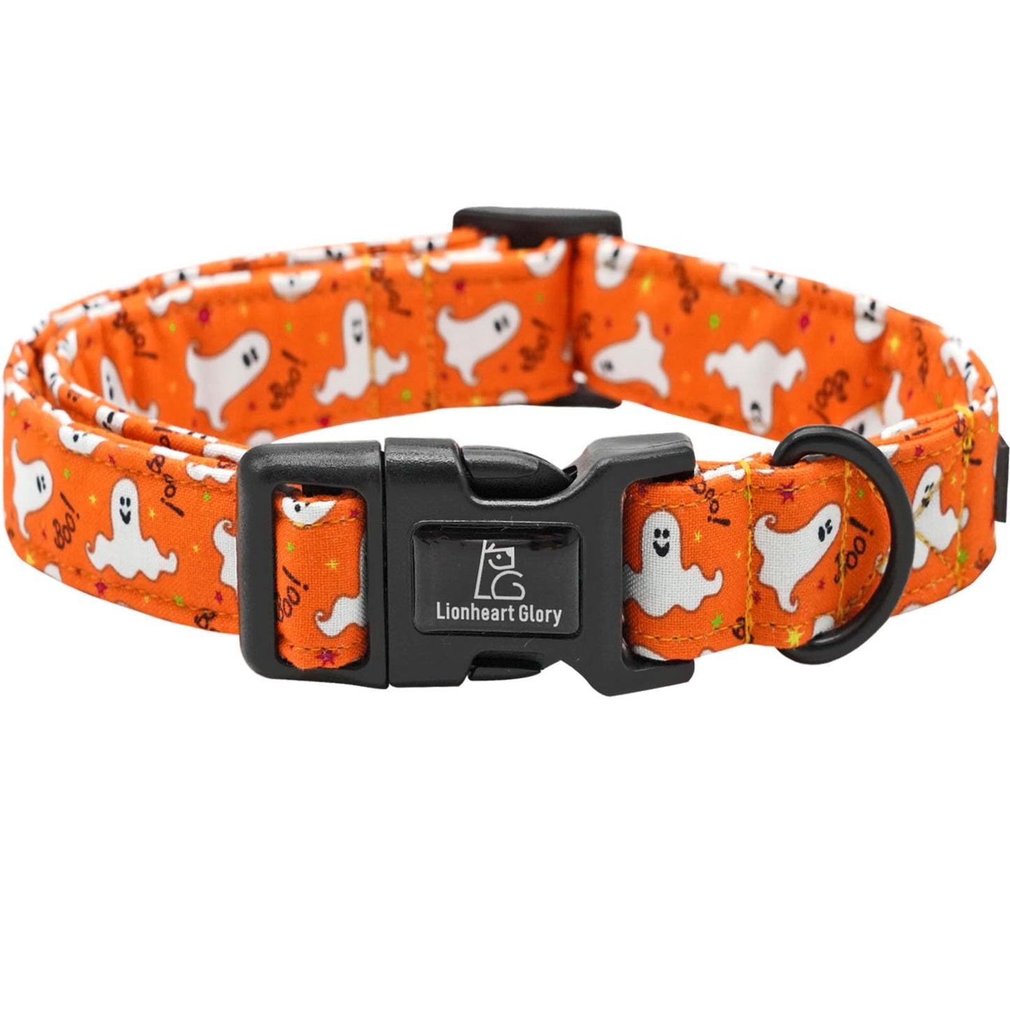 Lionheart glory Halloween Dog Collar Fall Dog Collars Heavy Duty Adjustable Dog Collar for Small Collar Dog Female or Male Dog Collar, Ghost