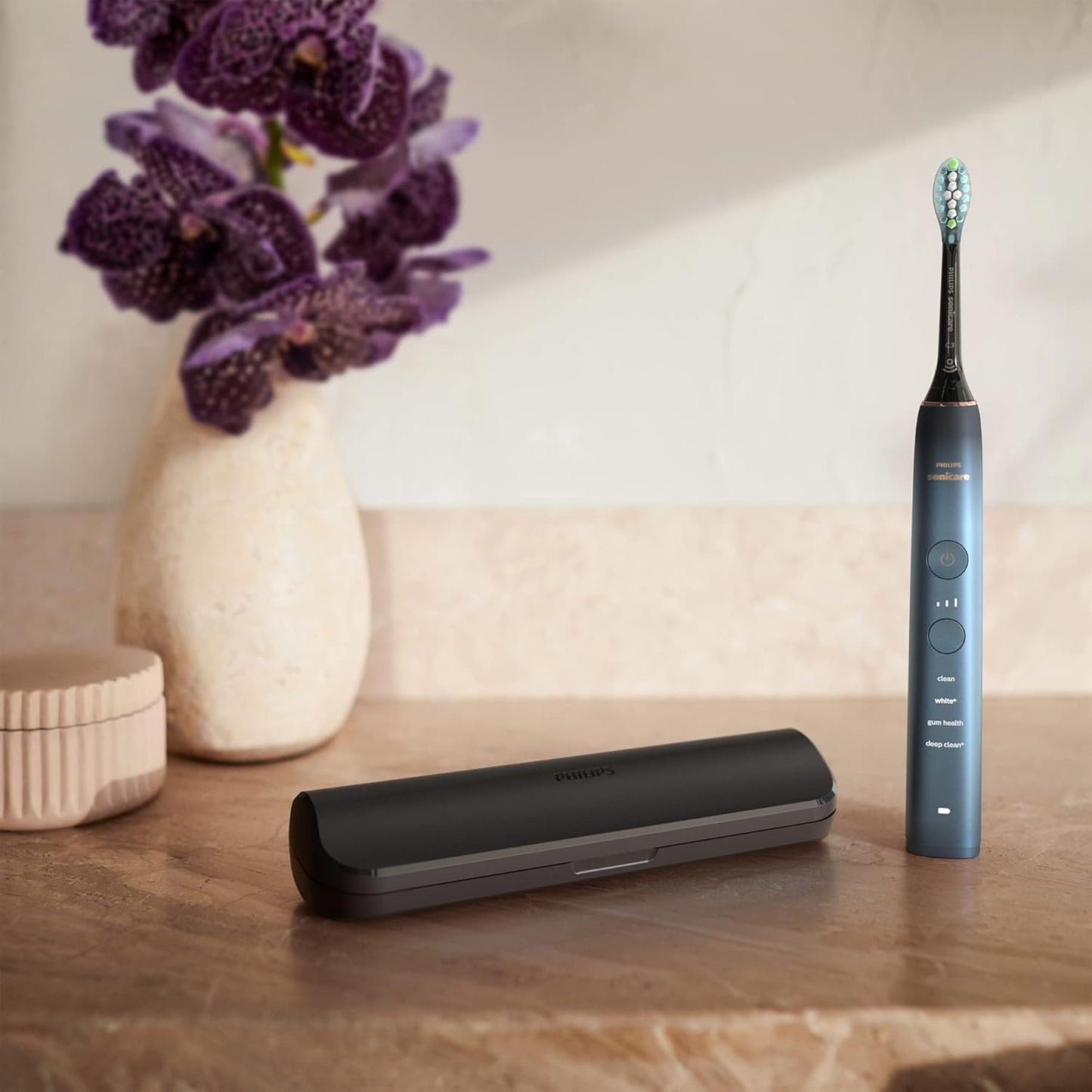 Philips Sonicare DiamondClean 9000 Series Power Electric Toothbrush Special Edition - Sonic Brush, Dark Blue, 1 X C3 Premium Plaque Control Brush Head (Model HX9911/88)