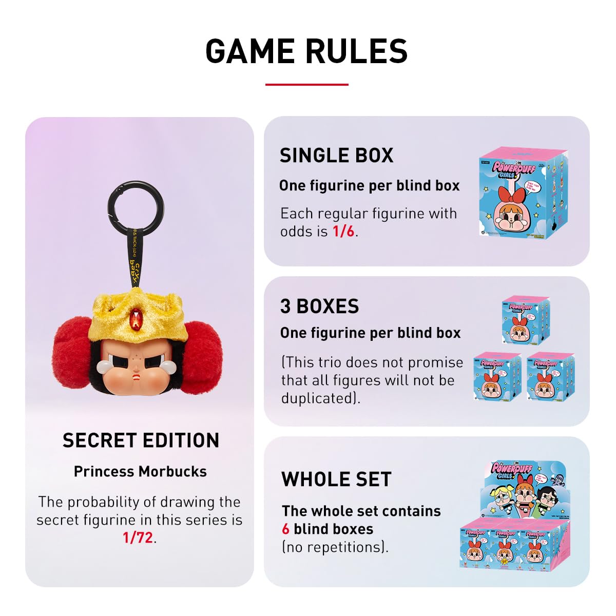 POP MART CRYBABY × Powerpuff Girls Series-Vinyl Face Plush 1Box 2.5 inches Action Figure Art Toy Articulated Character Fan-Favorite Collectible