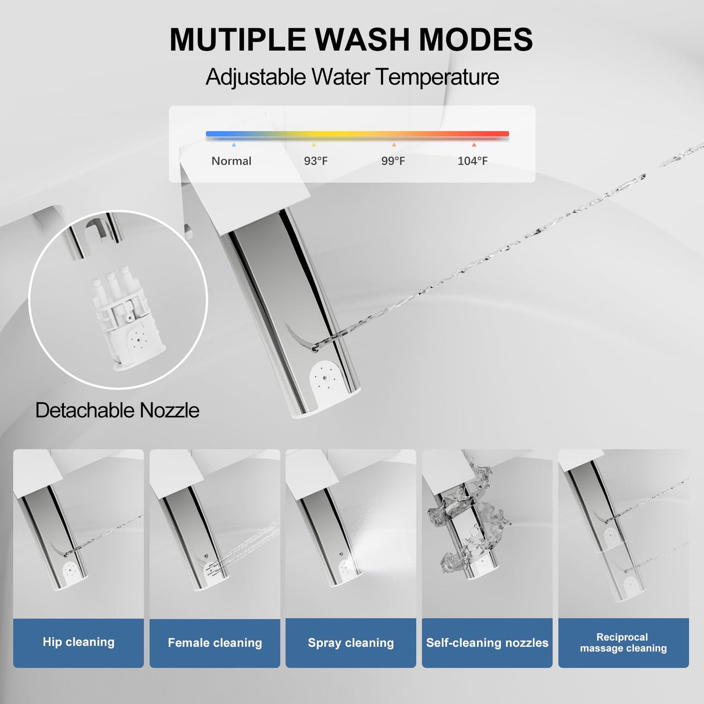 Smart Toilet with Bidet Built in, Elongated Bidet Toilet with Auto Soft Open/Close, Auto Flush, One Piece Toilet with Warm Wash & Dryer, Heated Seat, LED & Night Light, Self-Cleaning, Full/Half Flush