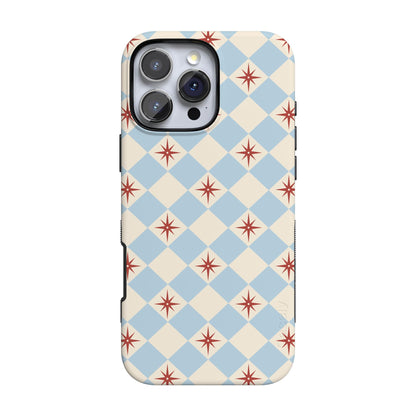 Casely iPhone 16 Pro Case | Fit Check | Neutral Checkerboard | Compatible with MagSafe | Bold Protective Design