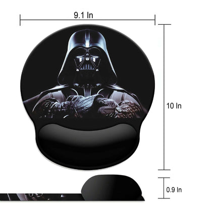 Black Mouse Pad with Wrist Rest,Non-Slip Rubber Base for Comfortable Gaming Mousepad - Ergonomic Mouse Pad with Wrist Support Suitable for Laptop Desktop and Work, Office Desk Accessory