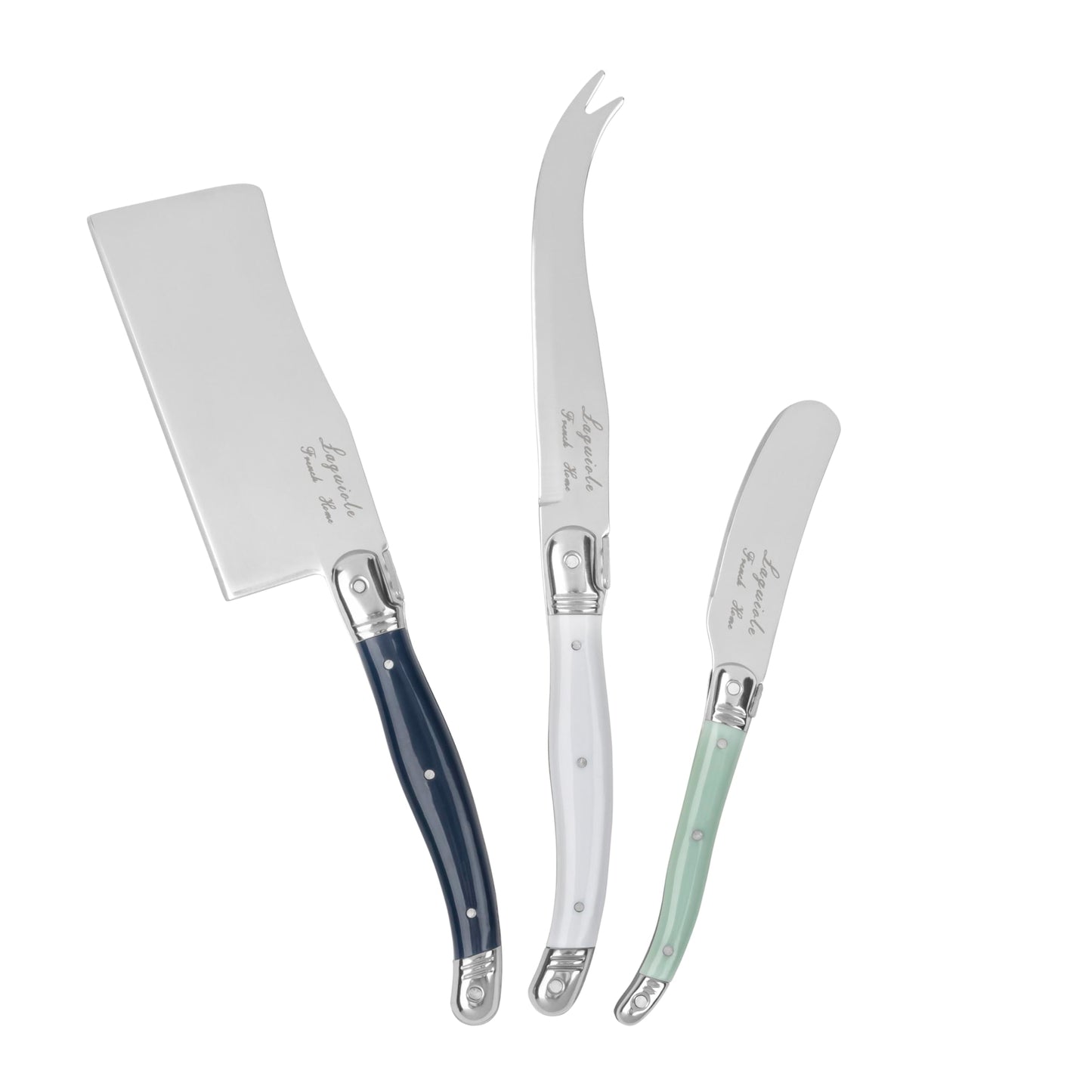 French Home Laguiole Set of 3 Lg Cheese Knives - Sea Salt