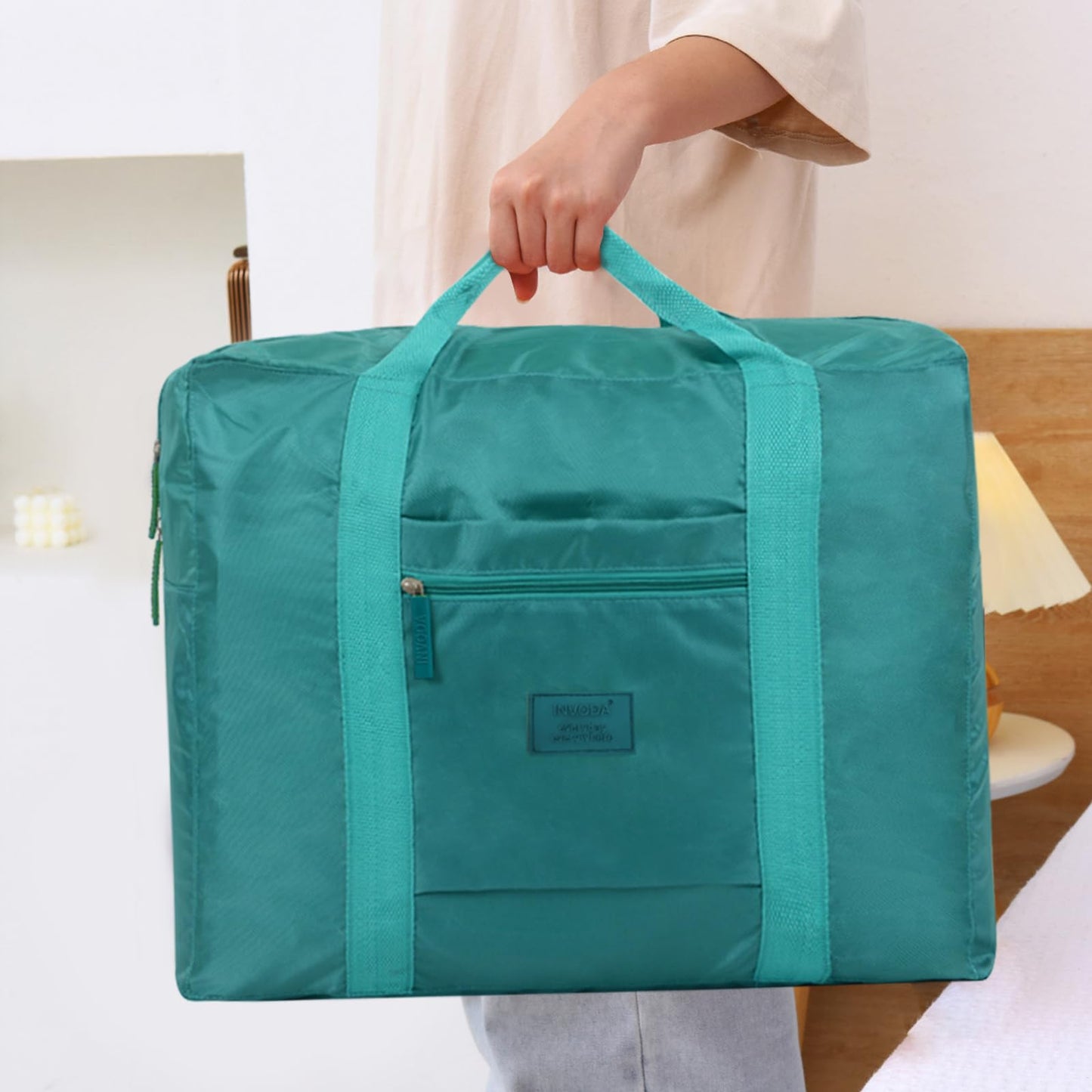 INVODA Foldable Travel Duffel Bag 26L Lightweight,Water Repellent & Tear Resistant Travel Luggage Bag by, 4PCS, Foldable