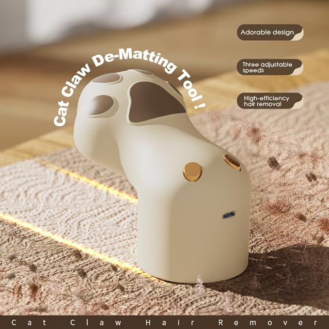 Cute Cat Paw Fabric Shaver, 3-Speed Lint Remover