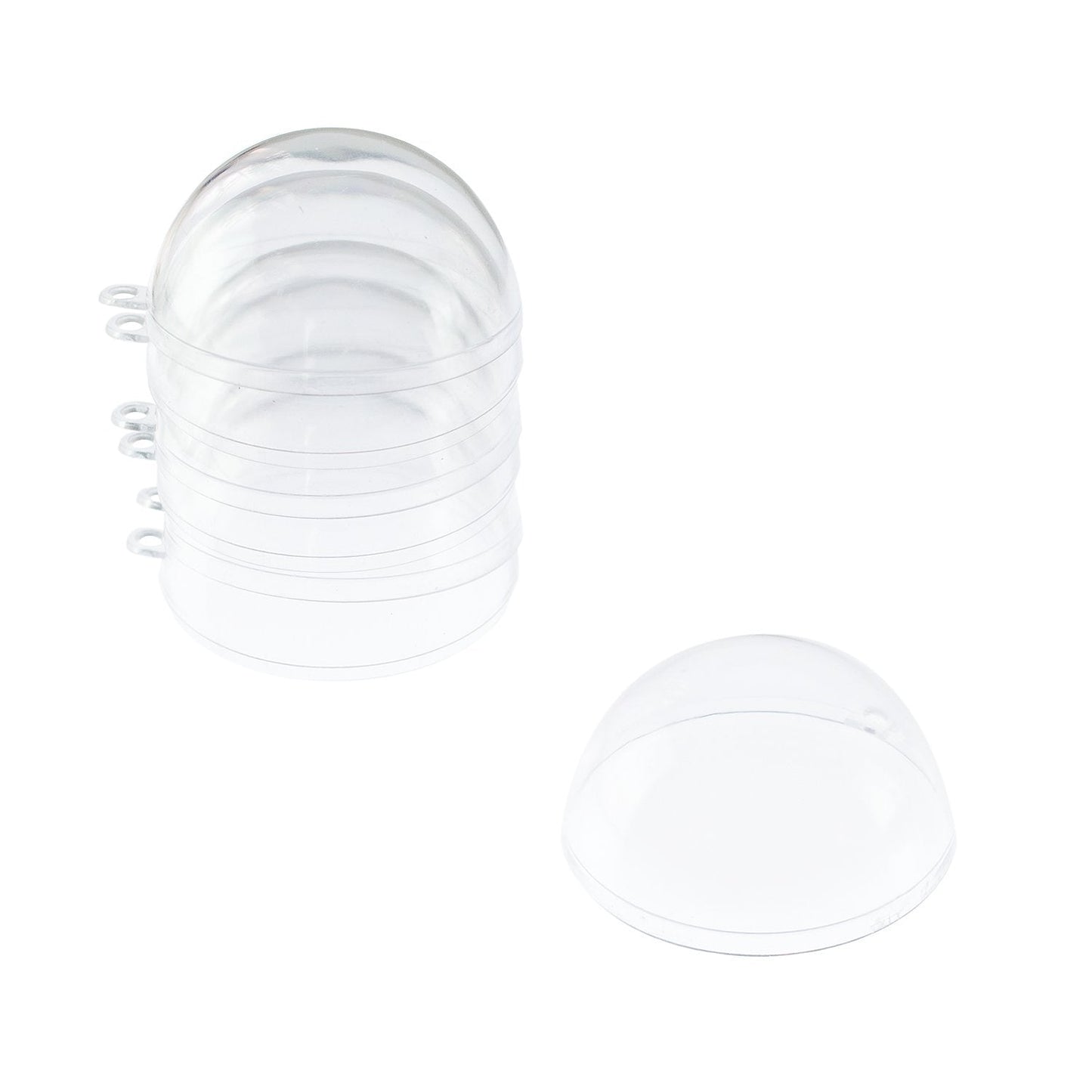 Super Z Outlet Clear Plastic Acrylic Bath Bomb Mold Shells Molding Balls Kit (60mm, 12 Pack)