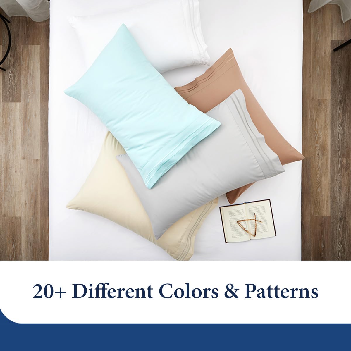 Cosy House Collection Everyday 1500 Series Bed Sheet Set - Ultra Soft & Cool Hotel Luxury Bedding - Deep Pocket - Wrinkle, Stain and Fade Resistant - 4 Piece Set (Queen, Moss Green)