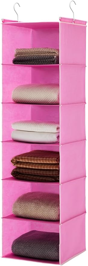 MAX Houser 6-Shelf Hanging Closet Organizer, Hanging Storage Shelves
