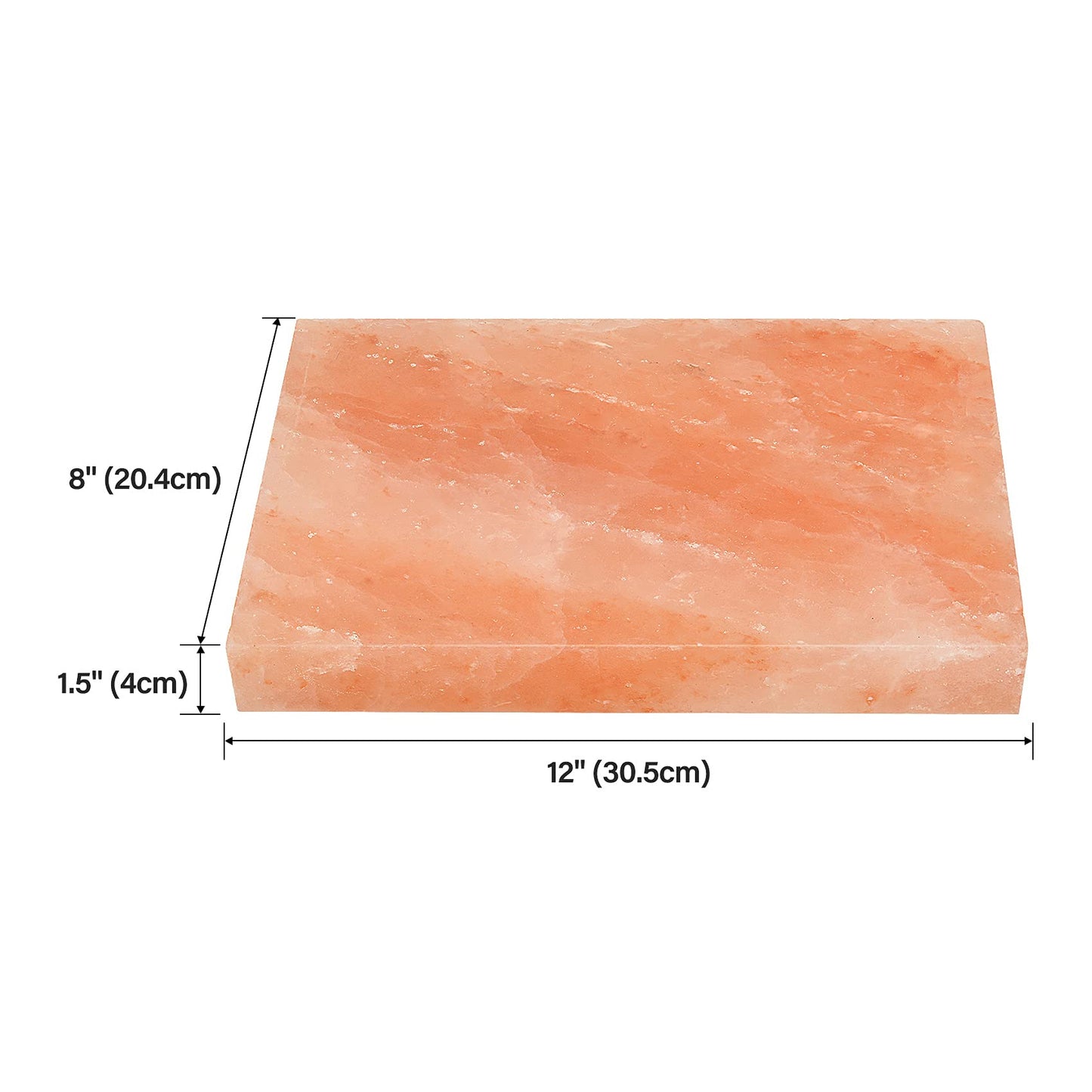 Onlyfire Himalayan Salt Block For Grilling, Cooking, Searing, Cutting and Serving, 12" X 8" X 1.5" Food Grade Himalayan Pink Salt Stone Natural Salt Rock, BBQ Cooking Gifts for Cooks, Men, Women, Chef