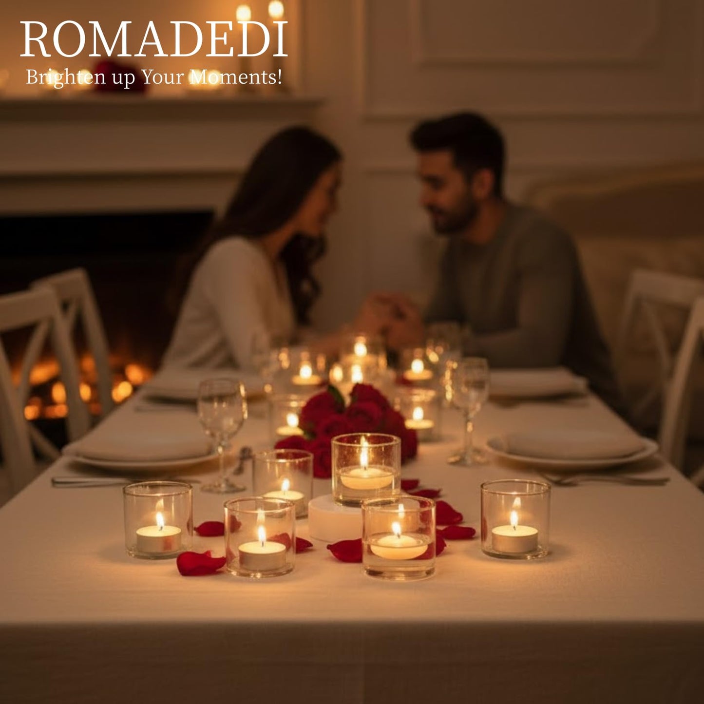 Votive Tea Light Candle Holders - Mini Clear Glass Tealight Holder as Candlelit Dinner Party Events Birthday Wedding Reception Centerpiece Decor Accessories, 10pcs+Extra 2