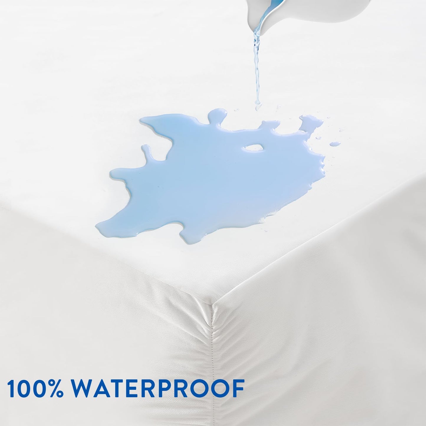 Surefit Freshguard Essential Queen Size Zipped Mattress Encasement, 100% Waterproof Top, Breathable & Quiet, Odor-Resistant Mattress Encasement, Fits 6"-11" Mattresses, Washable