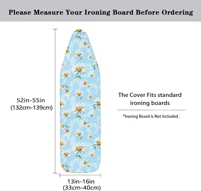 Blue Daisy Ironing Board Covers Standard Washable Ironing Board Protector Home