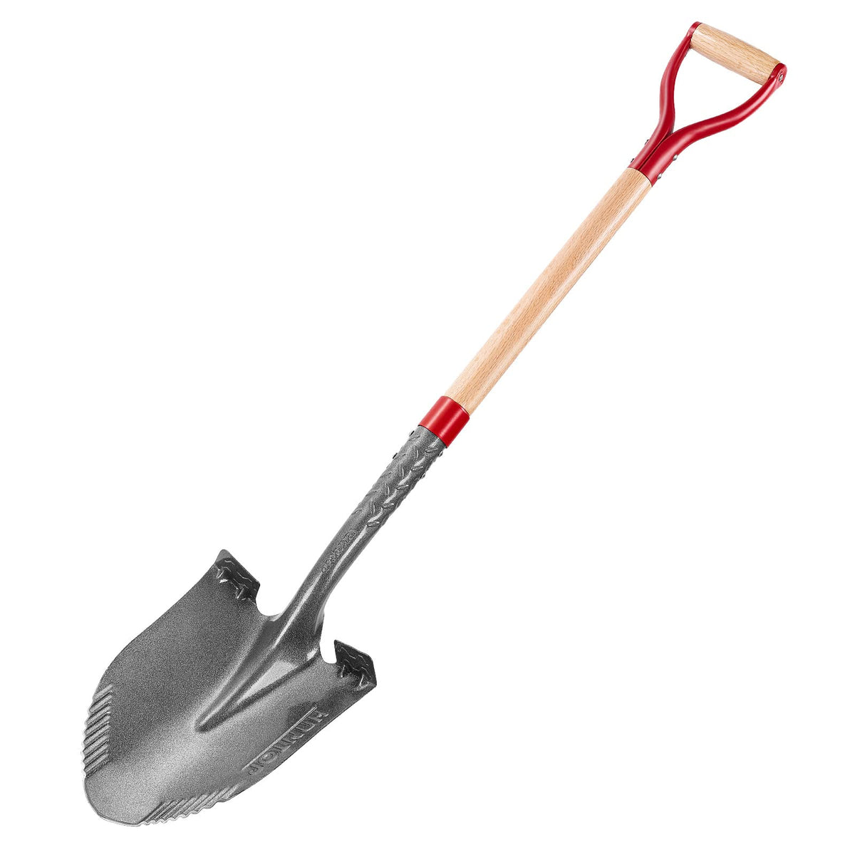 HANTOP Garden Shovel Round Digging Shovel Heavy Duty Shovels for Digging Trenching Gardening Camping, 43 inches
