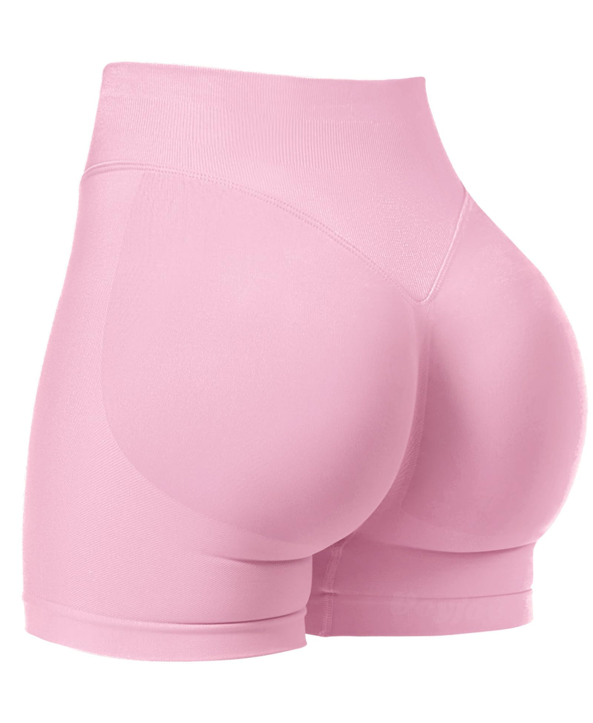 VOYJOY Women Workout Impact Shorts 3.6"/ 4.5"/ 6" Scrunch Butt Lifting Gym Seamless Booty Biker Shorts Pink