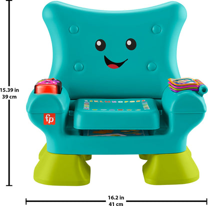 Fisher-Price Laugh & Learn Toddler Learning Toy Smart Stages Chair with Music Lights & Activities for Ages 1+ Years, Teal, HTW90