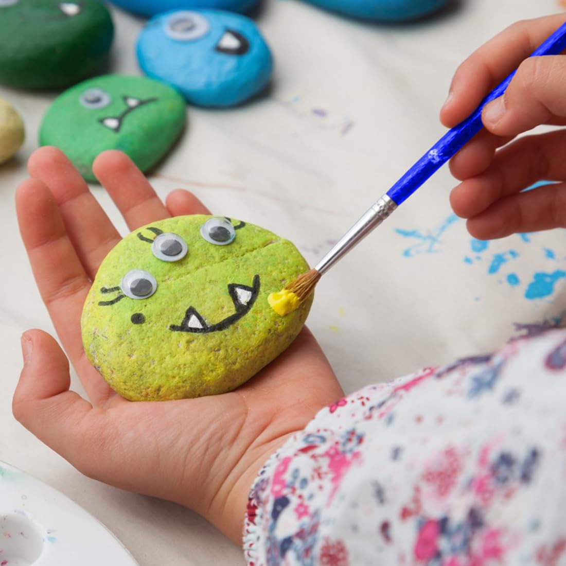 YISZM Large Rocks for Painting, 20PCS River Rocks for Painting, 3-4 Inches Flat Smooth Painting Stones for DIY Arts & Crafting