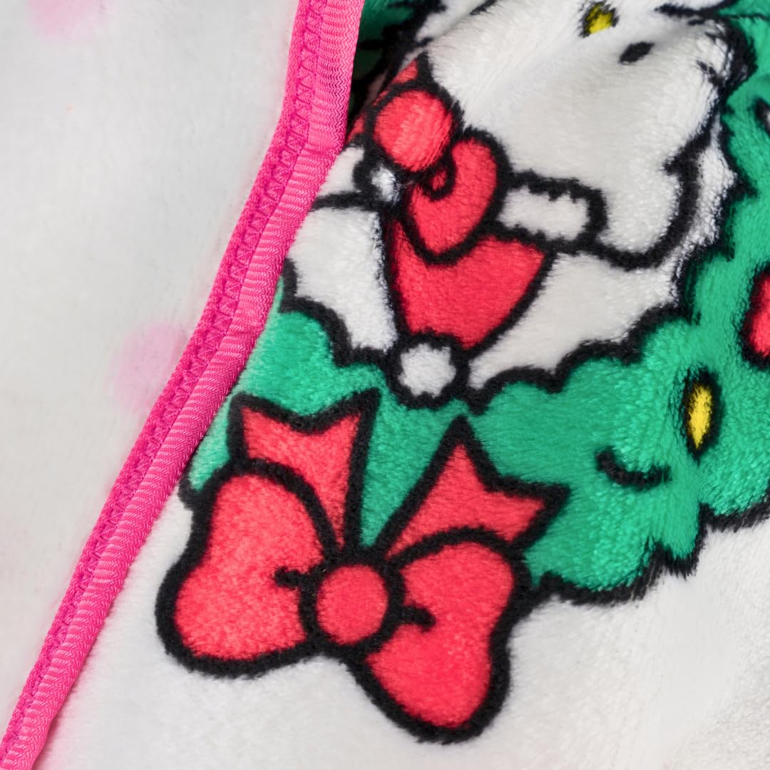 Franco Collectibles Sanrio Hello Kitty Holiday Christmas Blanket, Super Soft Cozy Plush, 60 in x 90 in, (Officially Licensed Product)