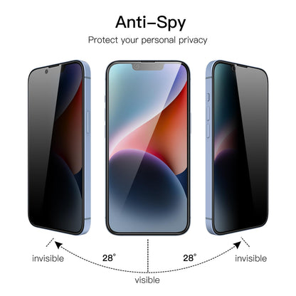 JETech Privacy Screen Protector for iPhone 11 and iPhone XR 6.1-Inch, Anti Spy Tempered Glass Film, 2-Pack