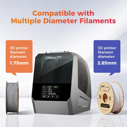 Creality Official Space PI Filament Dryer Plus, 3D Printer Filament Dryer Box with 360° Heating, 2 Rolls Upgraded Filament Dehumidifier for 1.75mm/2.85mm One-Key Setting Support PLA ABS PETG TPU