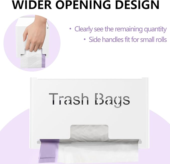 2-Pack Trash Bag Holder Dispenser, Stackable Garbage Bag Dispenser, Extra Large