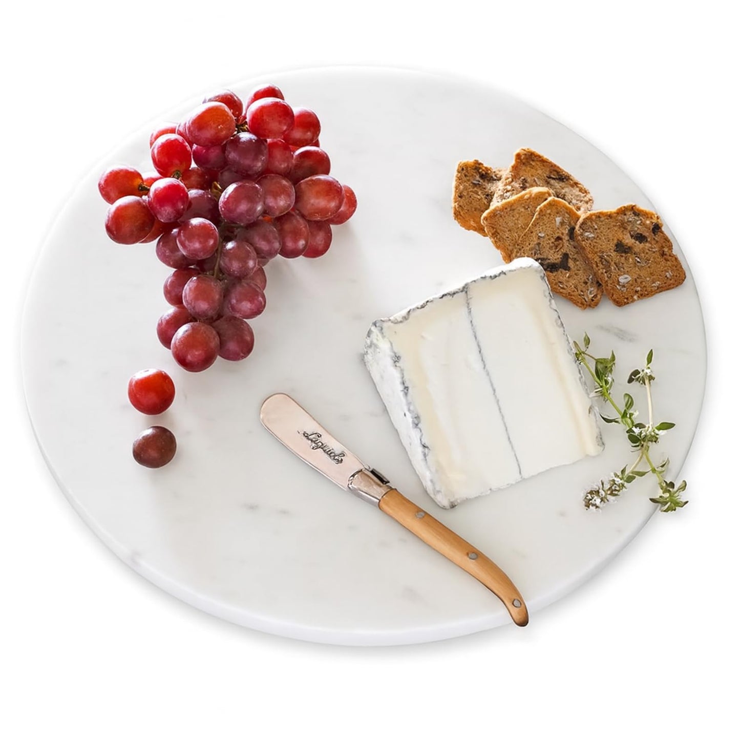 Reallnaive Round Marble Cheese Board 11.8 Inch Charcuterie Cutting Tray Marble Serving Decorative for Decoration Charcuterie Kitchen