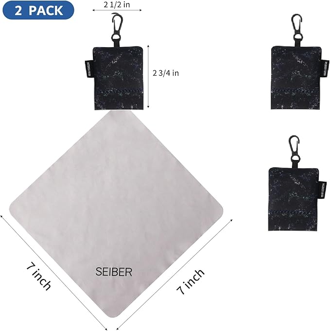SEIBER Eyeglass Cleaning Microfiber Cloth, 7 x 7 inch Glasses Cloth
